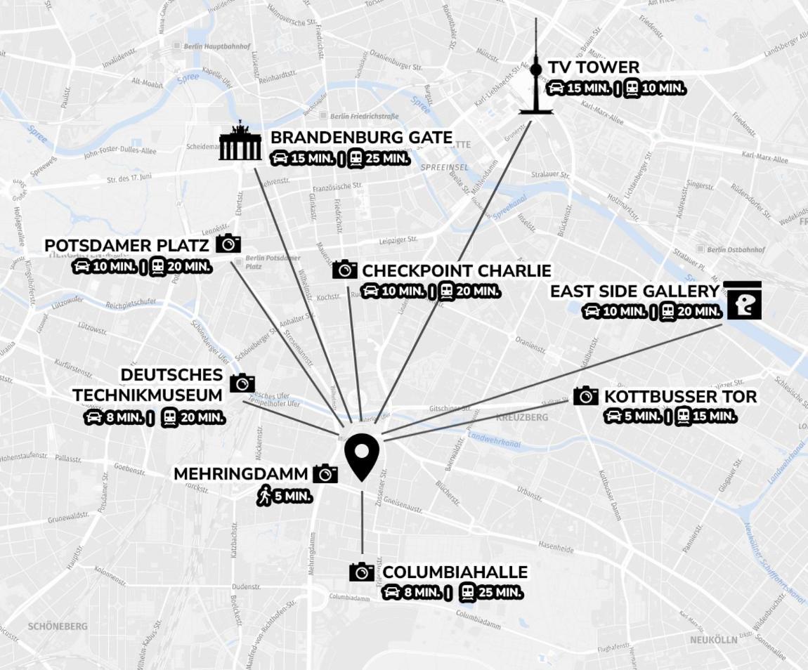 Zentral Gelegene Design-Apartments In Kreuzberg, Direkt Im Bergmannkiez Berlin Exteriör bild